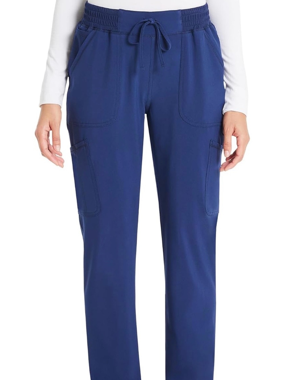 Scrubstar  Blue Drawstring Cargo Scrub Pants and Top it’s a set